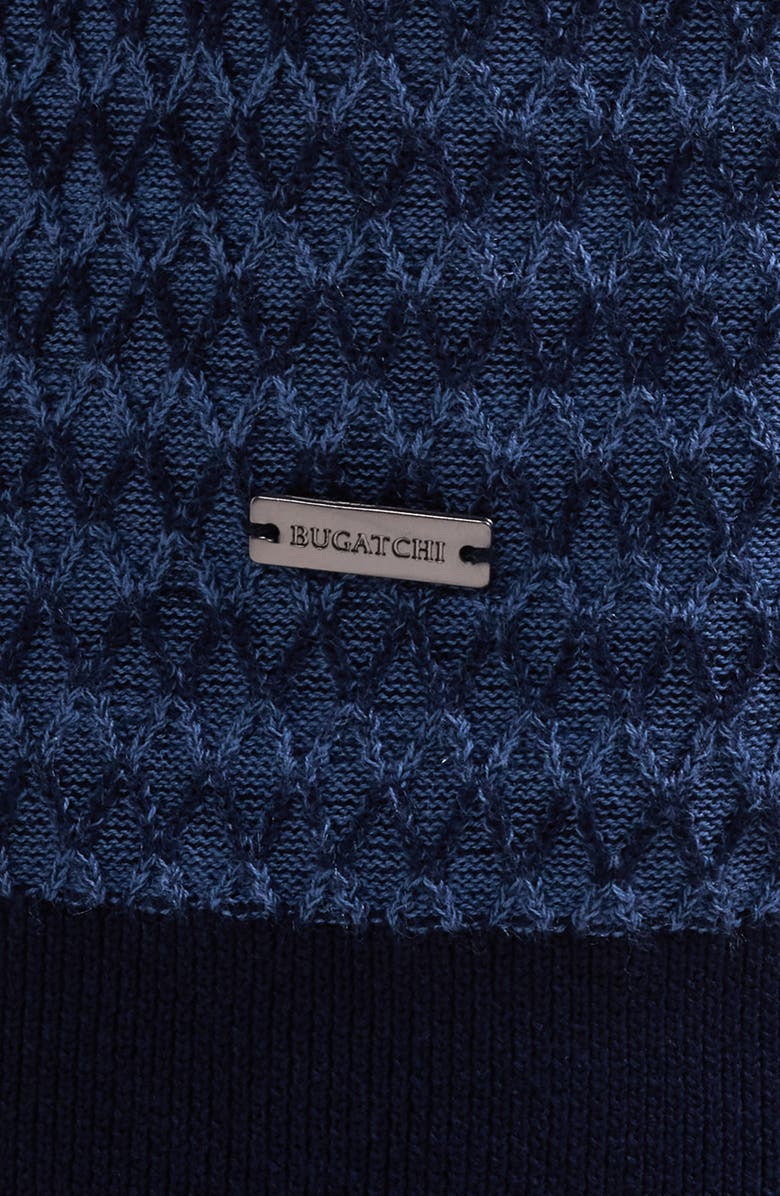 Bugatchi Short Sleeve Cardigan, Alternate, color, Navy