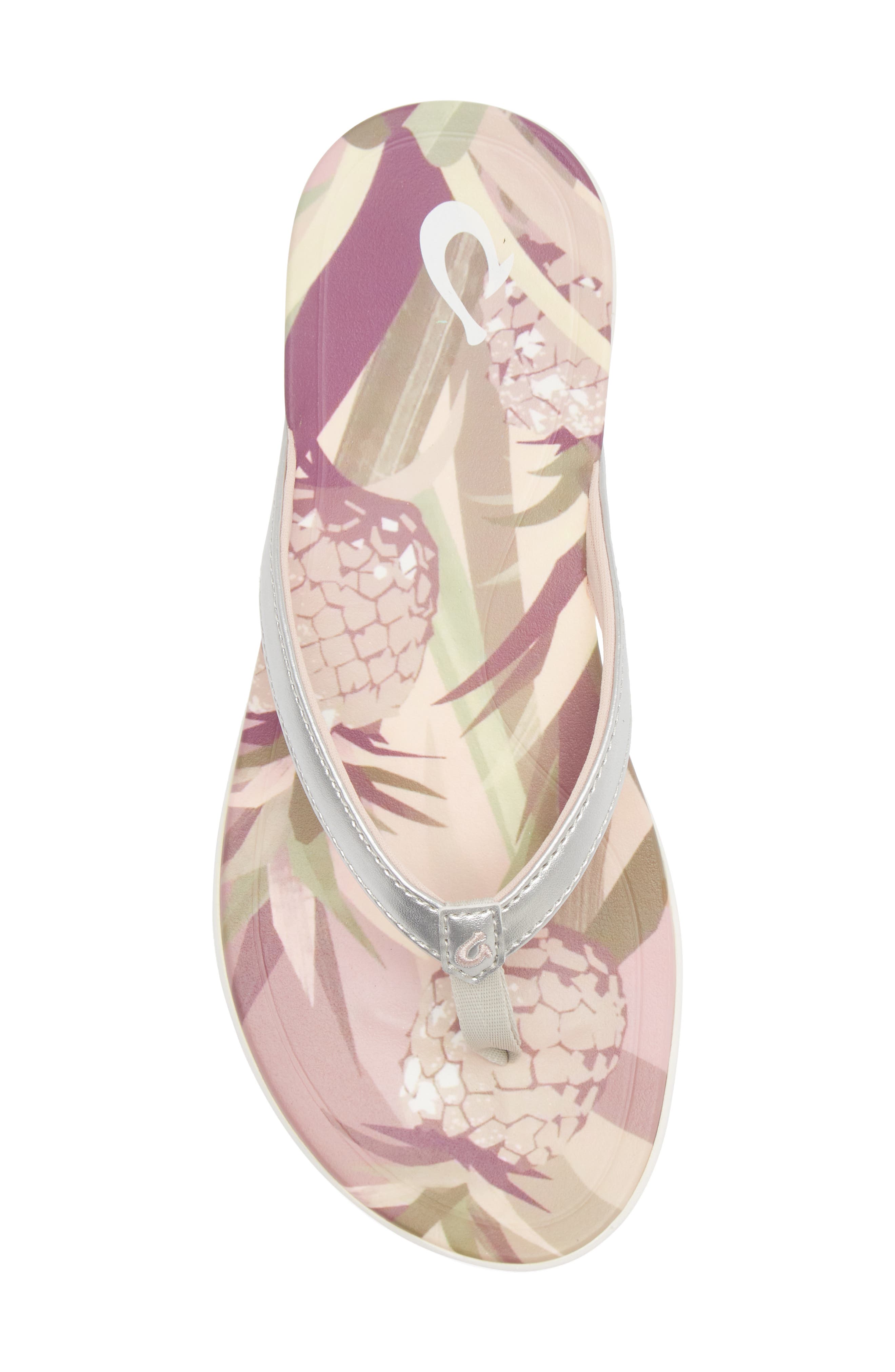 Ho'opio Hau Flip Flop, Alternate, color, SILVER P