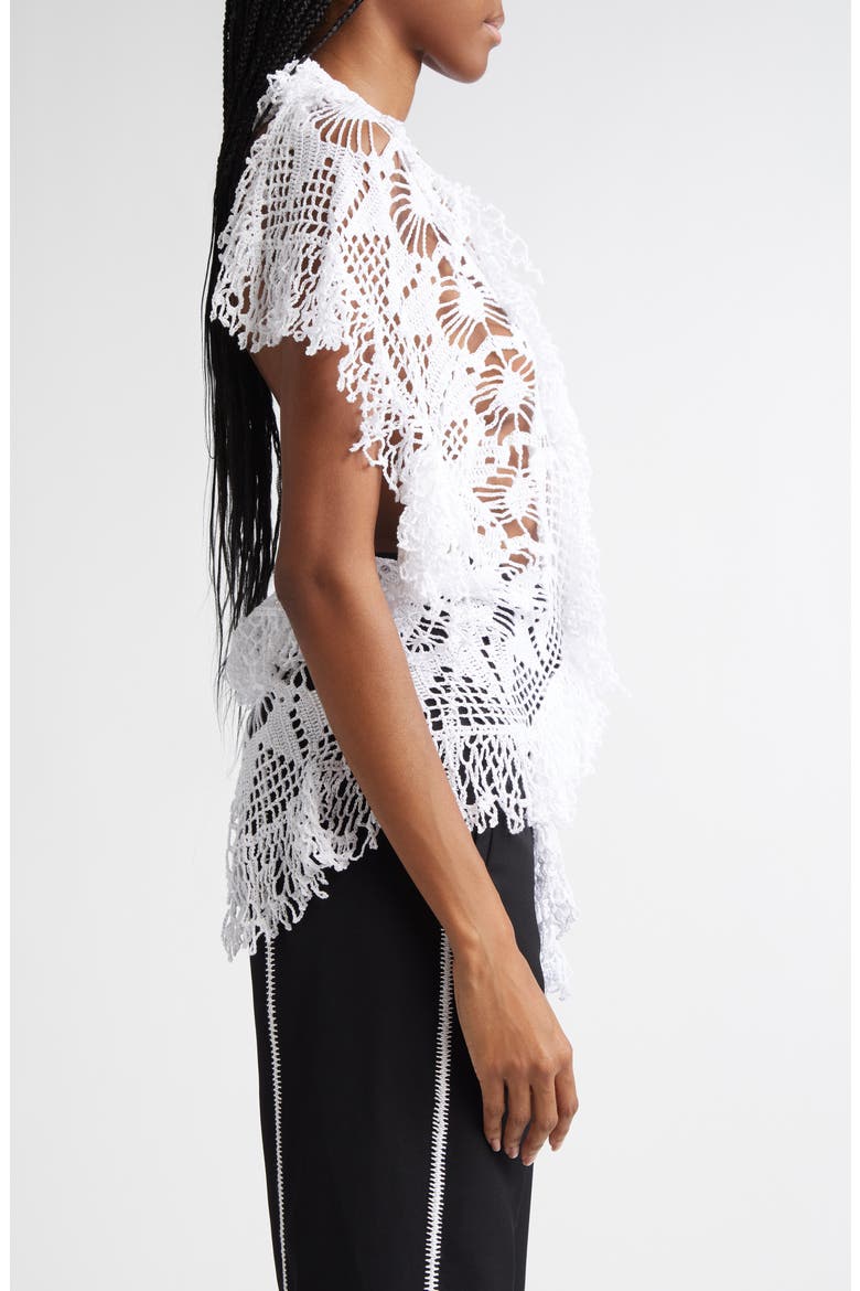 Drift Cotton Crochet Halter Top, Alternate, color, WHITE