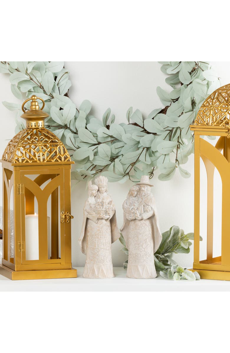 Transpac Off White Autumn Pilgrim Family Figurine, Alternate, color, White