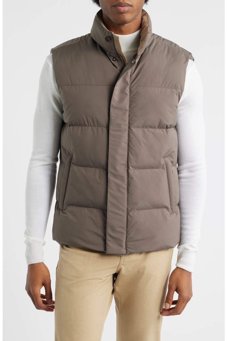 Waterproof Quilted Vest, Alternate, color, ASH GREY