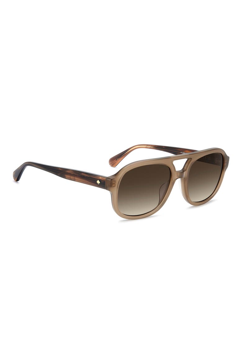 edie 54mm gradient square sunglasses, Alternate, color, BEIGE HORN/ BROWN SF