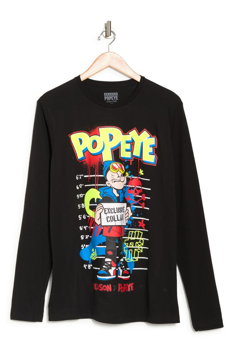 Reason Popeye Long Sleeve Graphic T-Shirt, Alternate, color, 