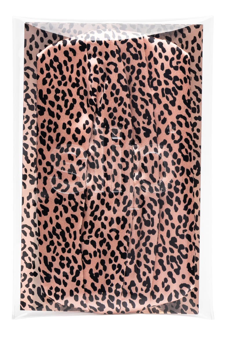 Pure Silk Adult Pleated Face Covering, Alternate, color, ROSE LEOPARD