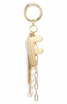 Initial Faux Pearl Bag Charm
