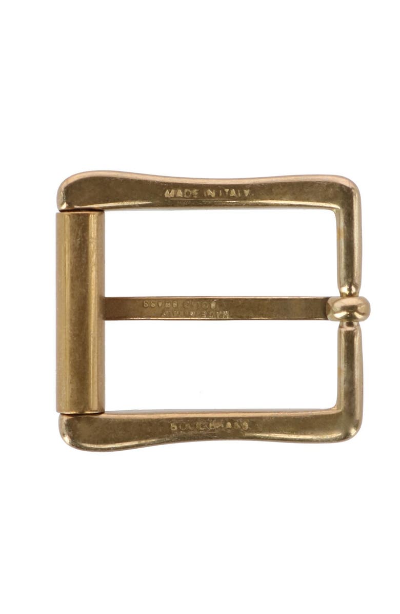 Trafalgar 35mm Italian Brass Antique Gold Roller Buckle, Alternate, color, Gold