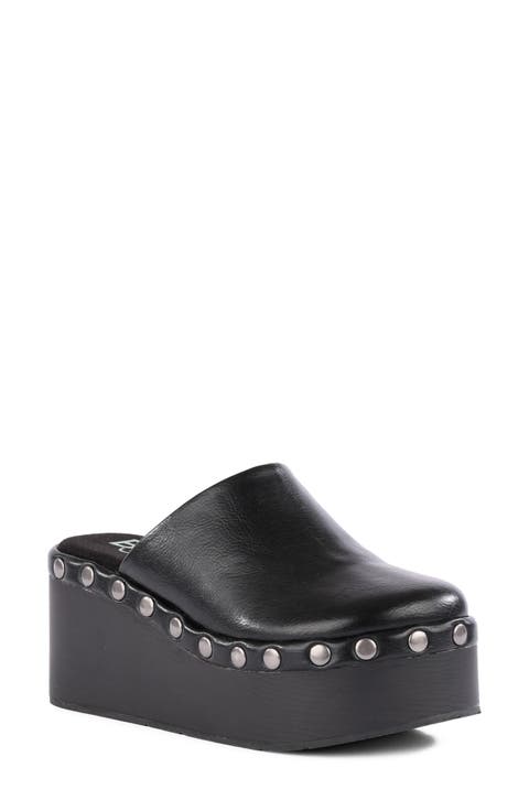 Just This Once Faux Leather Clog