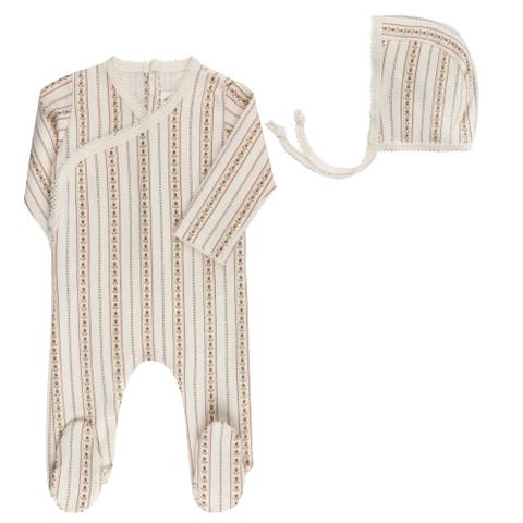 Linear Tulip Collection -  Footie + Bonnet