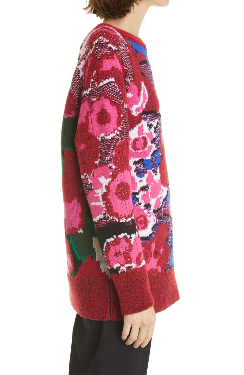 Stella McCartney Floral Jacquard Wool Blend Sweater, Alternate, color,