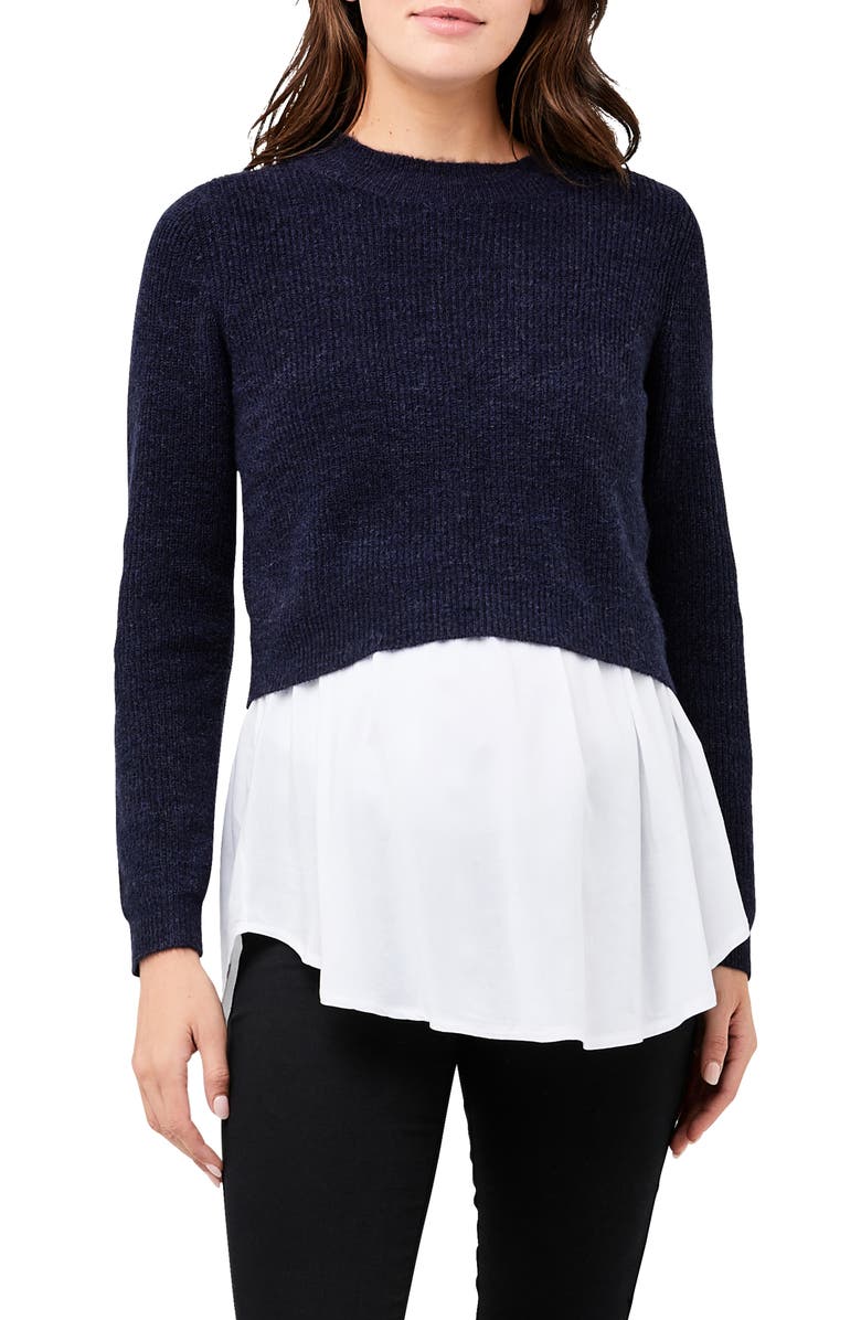 Ripe Maternity Mandy Detachable Rib Stitch Maternity/Nursing Top, Main, color, 