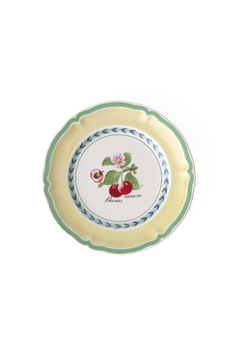 French Garden Valence Cherry Appetizer/Dessert Plate, Main, color, white