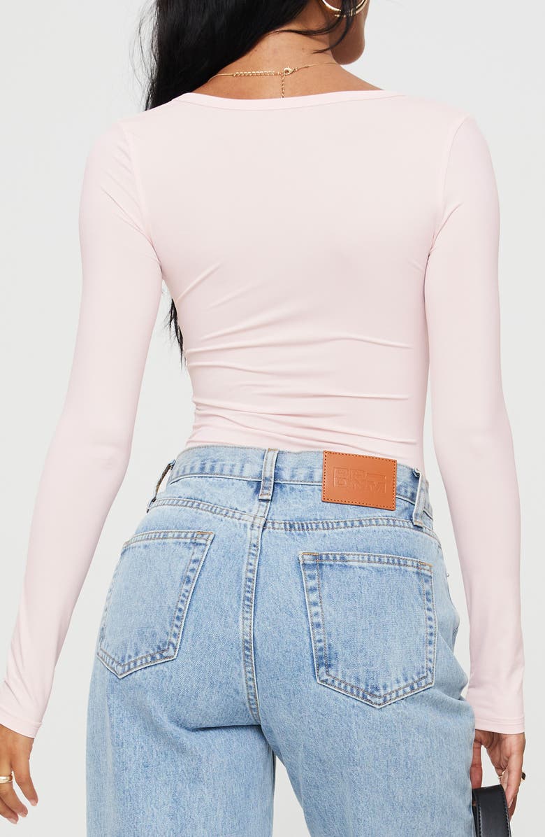 Princess Polly Delgado Long Sleeve Bodysuit, Alternate, color, 