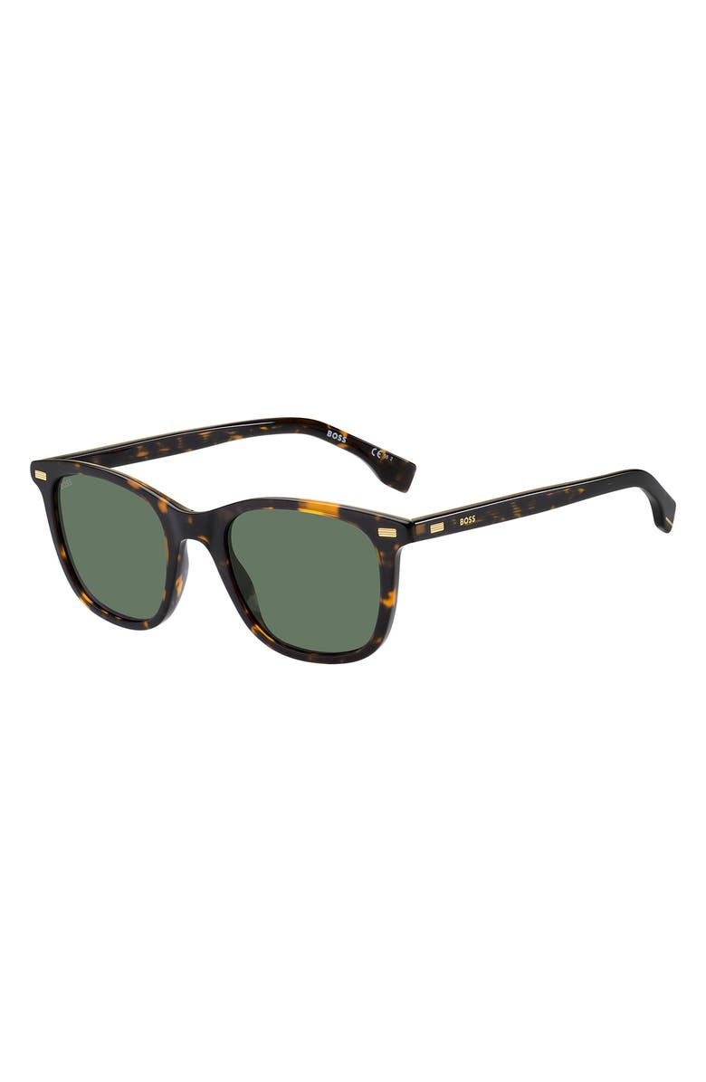 BOSS 51mm Square Sunglasses, Alternate, color, Havana