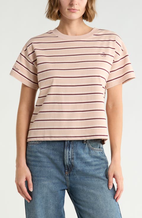 Boxy Yarn Dye Stripe T-Shirt