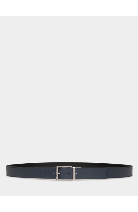 Dress Belt In Midnight Leather