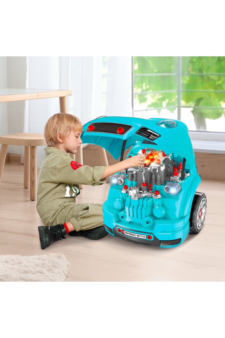 Mechanic Kids Truck Engine Toy Set, Alternate, color, Teal
