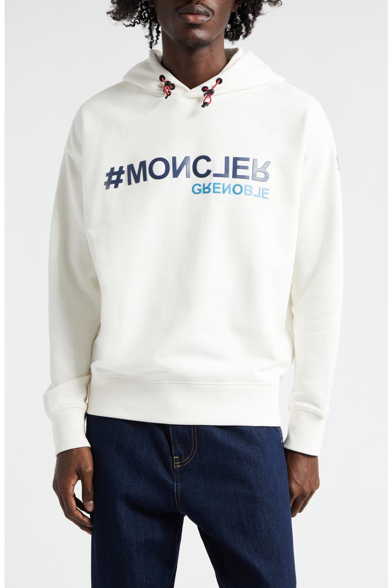 Logo Cotton Hoodie, Main, color, WHITE