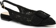 Nicole Miller Embroidered Slingback Flat