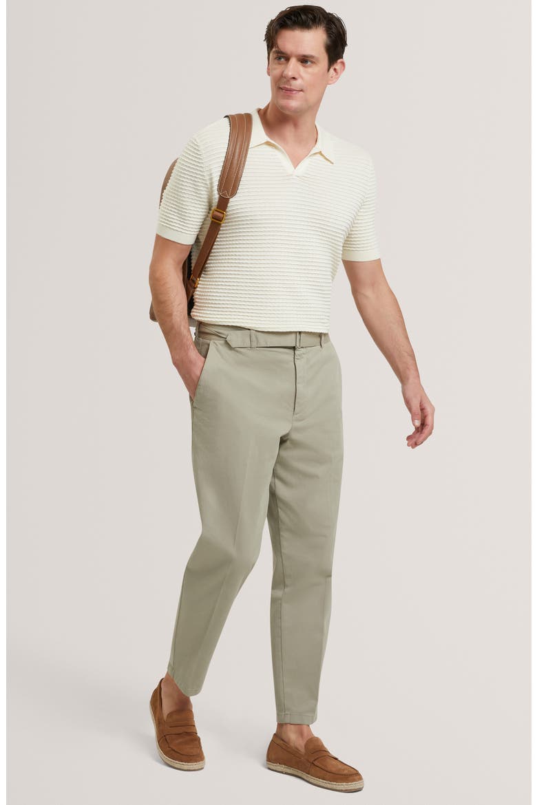 Bestel Textured Cotton Polo, Alternate, color, WHITE