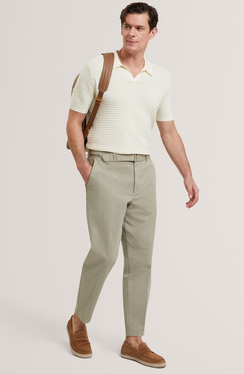 Ted Baker Bestel Textured Cotton Polo, Alternate, color, White