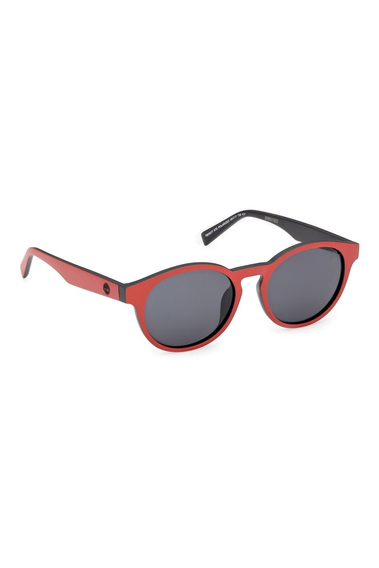 49mm Sunglasses, Alternate, color, MATTE RED / SMOKE POLARIZED
