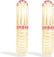 Campbell + Charlotte Found Ribbed Oval Hoop Earring