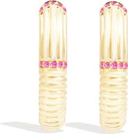 Campbell + Charlotte Found Ribbed Oval Hoop Earring