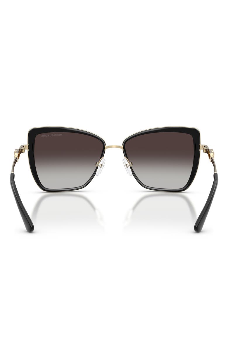 Michael Kors Sea Island 55mm Gradient Butterfly Sunglasses, Alternate, color, Black / Grey Gradient Black