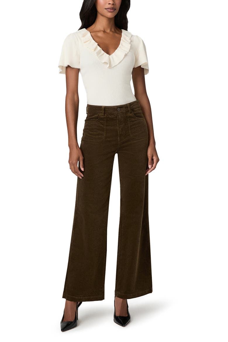 Anessa Stitch High Waist Wide Leg Jeans, Alternate, color, FERN