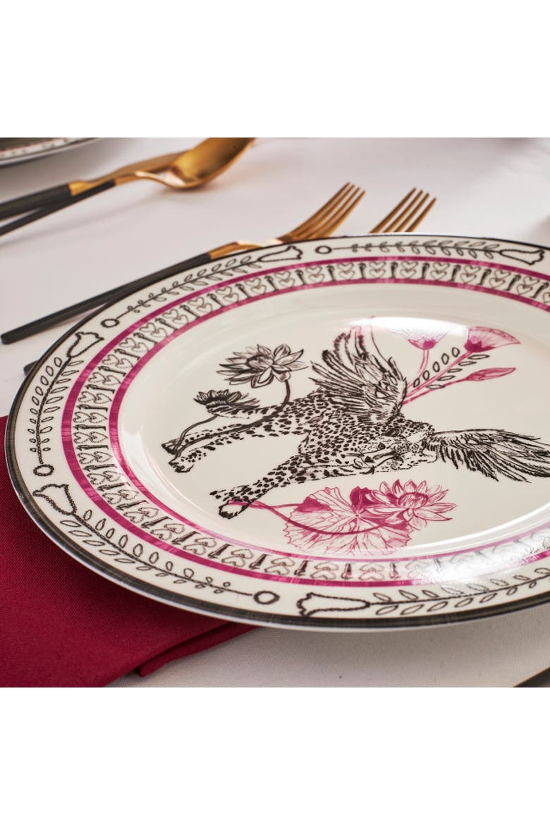 Serengeti Porcelain Dinner Plate Set of 4, Multicolored, Alternate, color, Multicolored