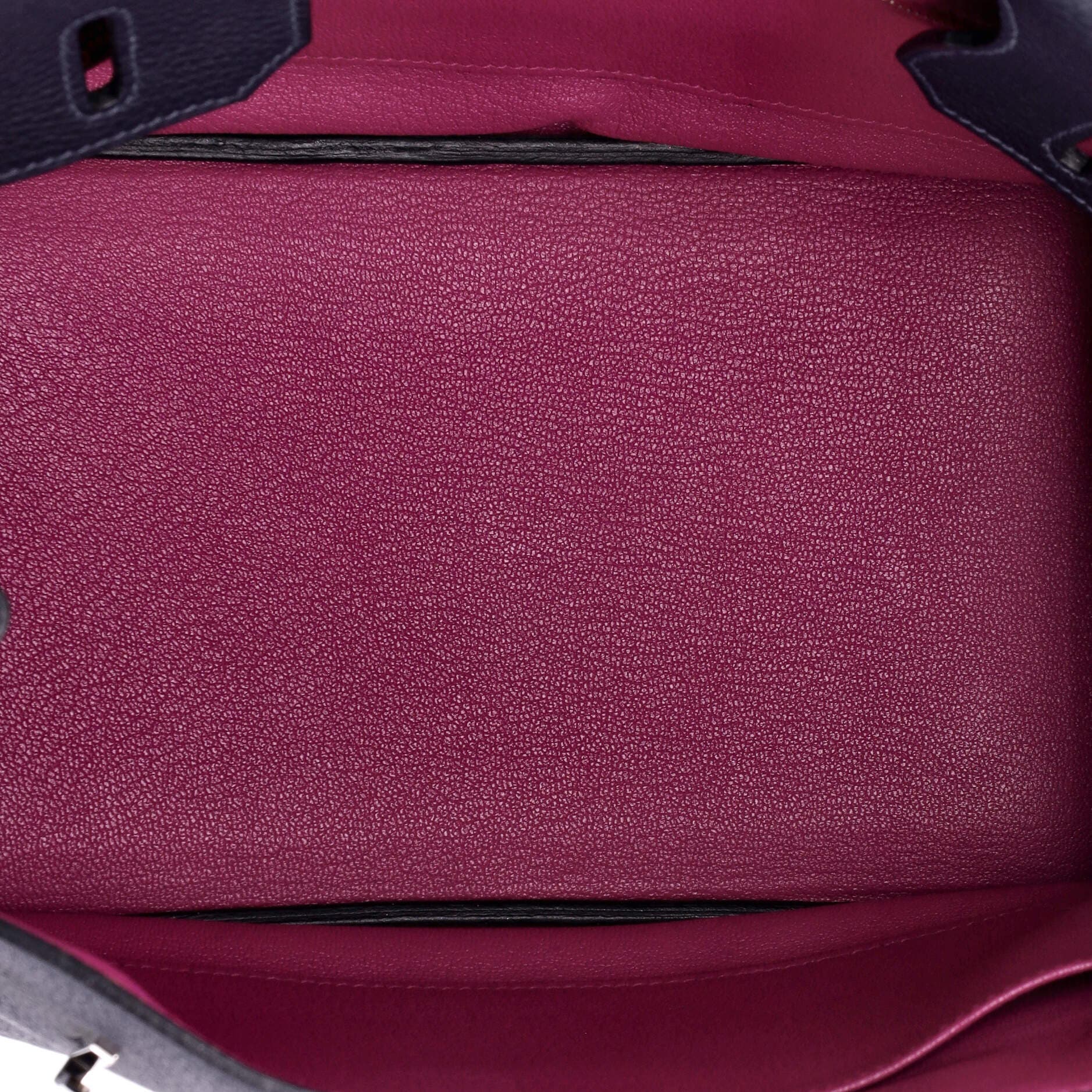 Pre-Owned Hermes Birkin Handbag Verso Togo with Palladium Hardware 30, Alternate, color, Verso - Bleu Nuit/Rose Pourpre