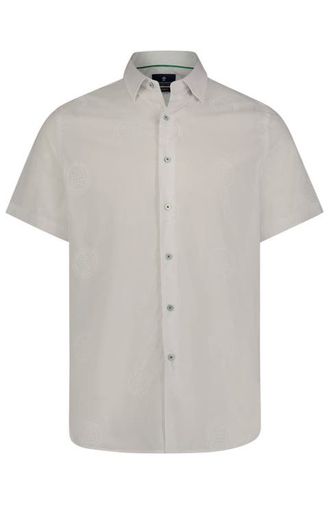 Circle Print Short Sleeve Shirt