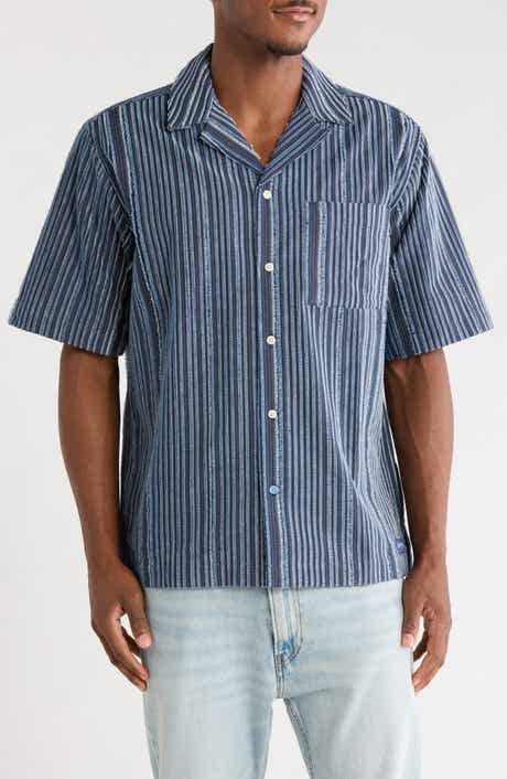 Relaxed Fit Textured Camp Shirt