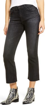 AG Jodi Mid Rise Raw Hem Crop Flare Jeans