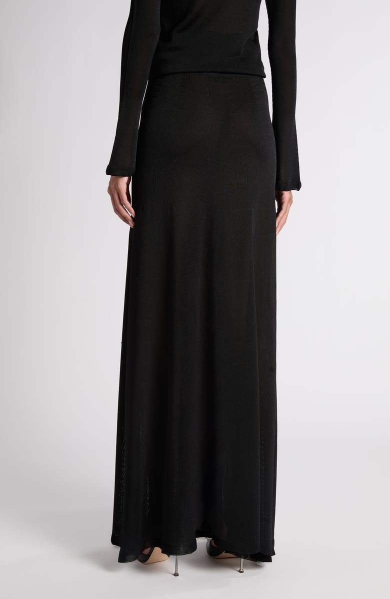 TOM FORD Liquid Viscose Blend A-Line Maxi Skirt, Alternate, color, Black