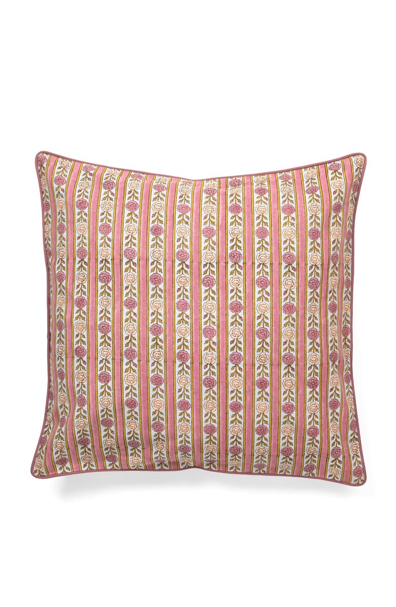 Inner Child Purple Vintage Floral Stripe Pillow - Cover Only, Main, color, Purple