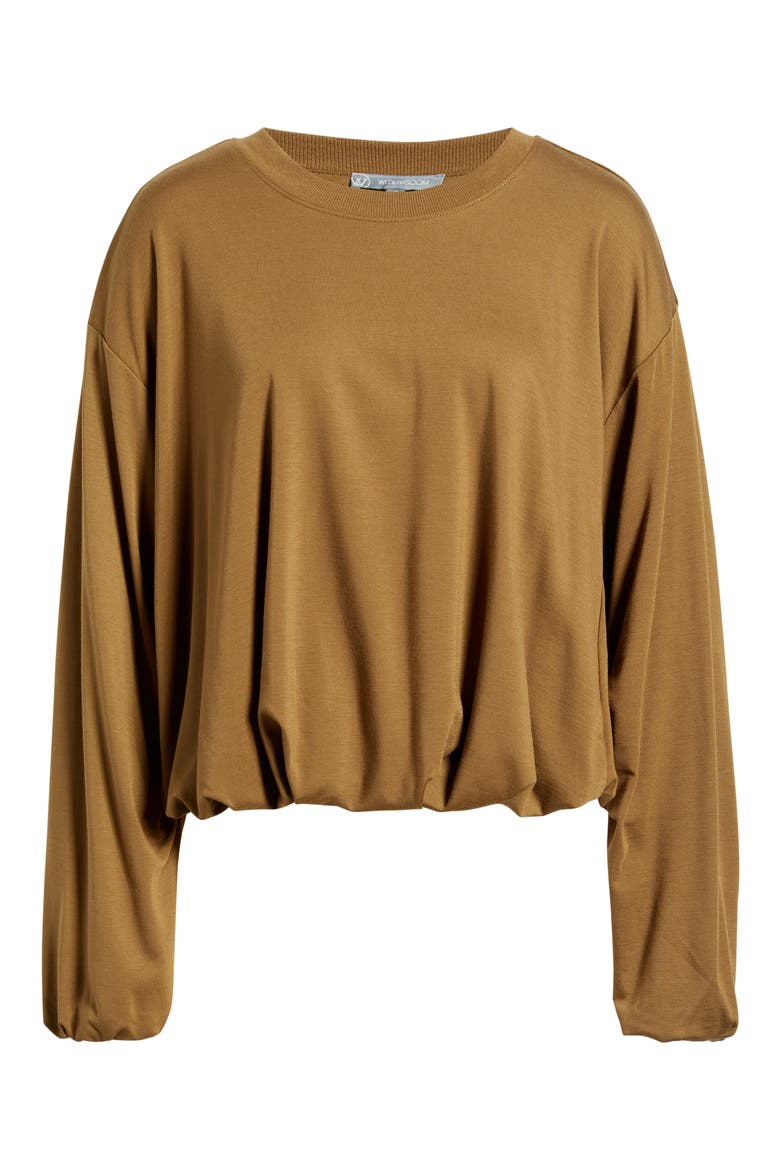 Blouson Knit Top, Alternate, color, GOLDEN OLIVE