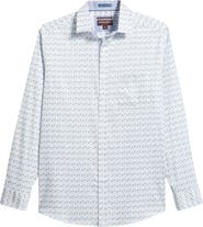 Johnston & Murphy Logan Print Button-Up Shirt