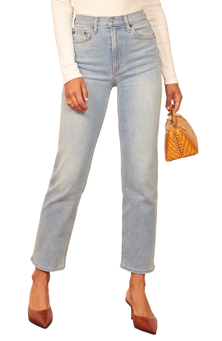 Reformation Claudia High Waist Relaxed Fit Organic Cotton Jeans, Main, color,