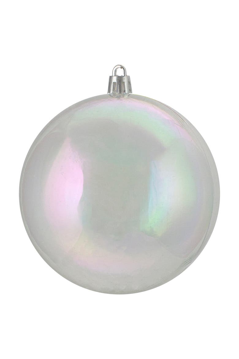 Shatterproof Shiny Iridescent Christmas Ball Ornaments - 4" (100mm) - Clear - 12ct, Alternate, color, Clear