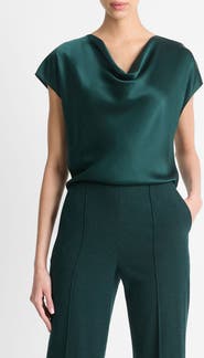 Vince Cowl Neck Silk Blouse