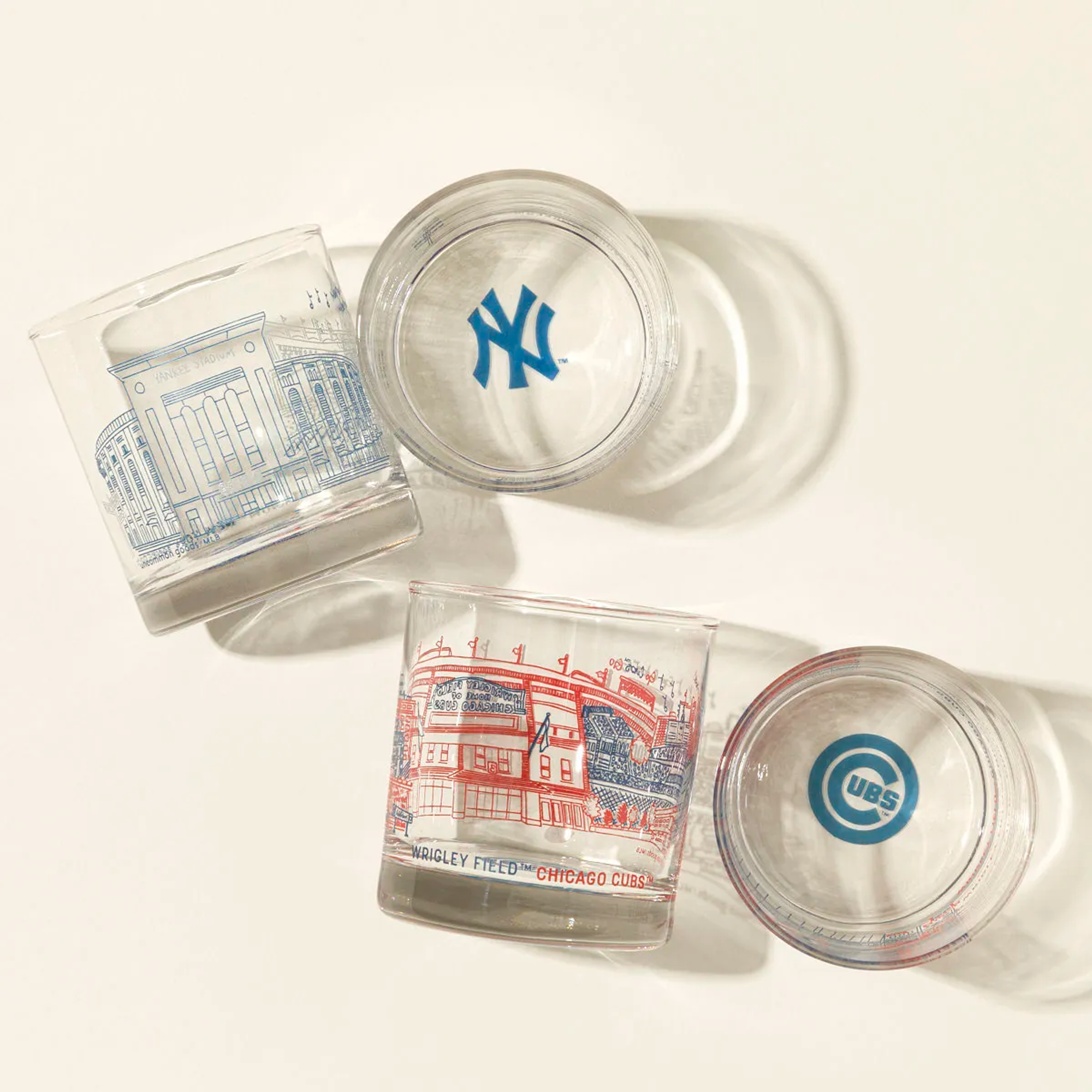 Uncommon Goods MLB Stadiumscape Rocks Glasses