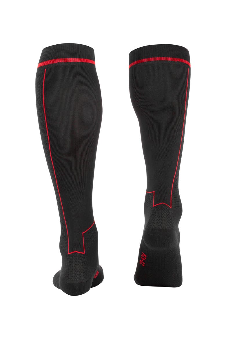 Impulse Knee High Running Socks, Alternate, color, Black