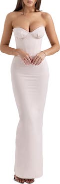 HOUSE OF CB Valeria Strapless Corset Gown