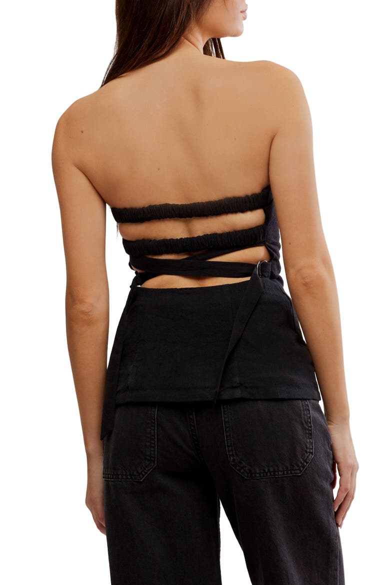 Lora Cotton Blend Tube Top, Alternate, color, BLACK