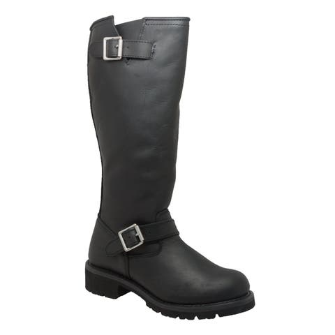 16" Engineer Zipper Biker Boot