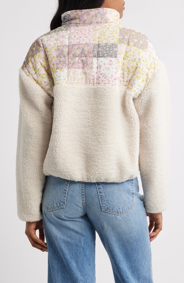 Thread 
Supply Cozy Quilted Pocket Jacket, Alternate, color, Pink Yellow Combo