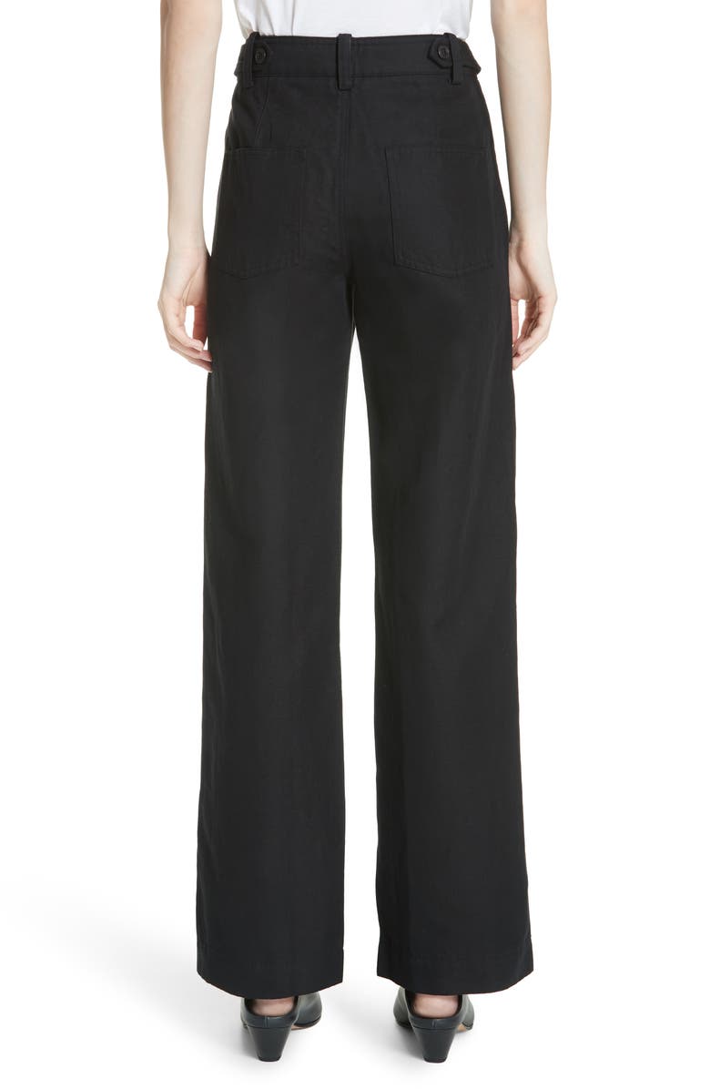 Vince High Rise Linen Blend Wide Leg Pants, Alternate, color, 