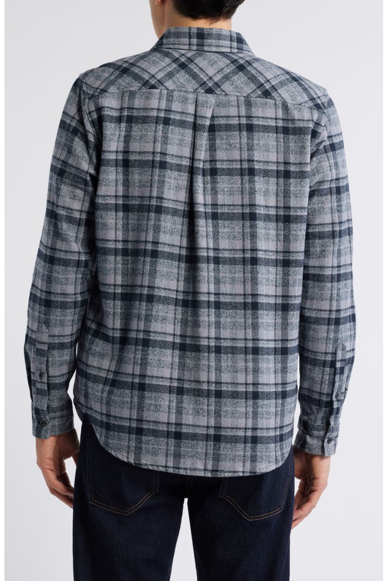 Aiden Plaid Cotton Button-Up Shirt, Alternate, color, TARTAN PLAID DARK GREY MULTI