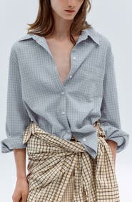 MANGO Checked Cotton Shirt